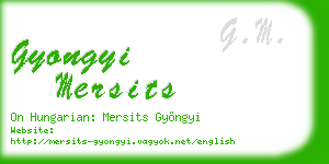 gyongyi mersits business card